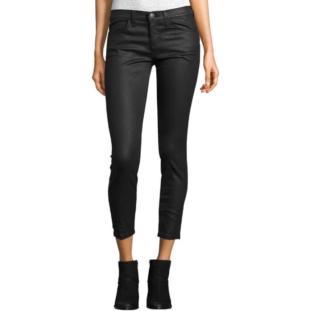Current/Elliott The Stiletto Black Coated Jeans